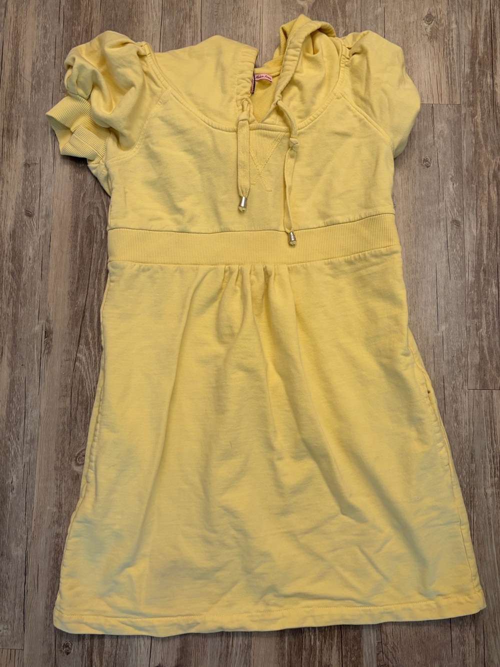 Juicy Couture Soft Yellow Hooded Knit Dress